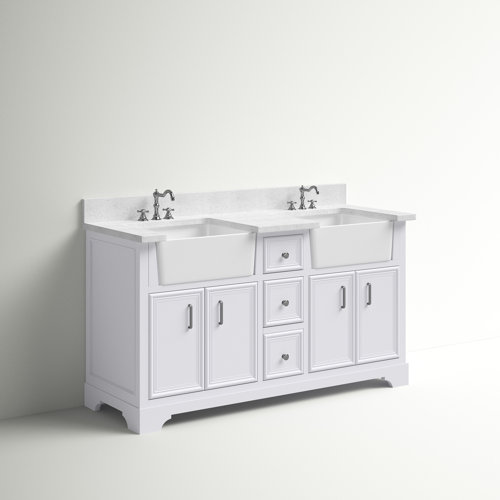 Sand & Stable Emiliano 60'' Double Bathroom Vanity with Top & Reviews Wayfair